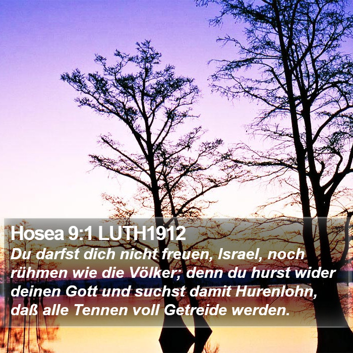 Hosea 9:1 LUTH1912 Bible Study