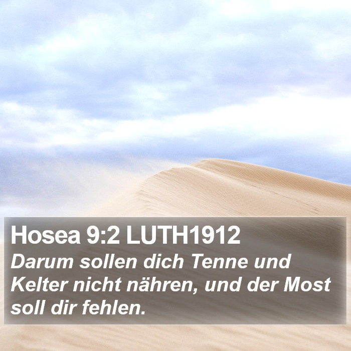 Hosea 9:2 LUTH1912 Bible Study