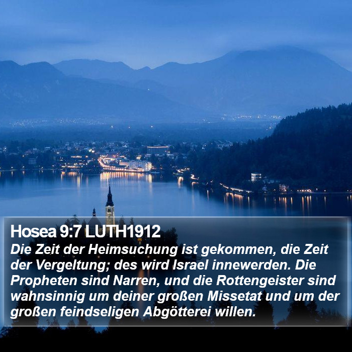 Hosea 9:7 LUTH1912 Bible Study
