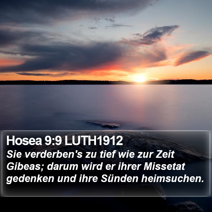 Hosea 9:9 LUTH1912 Bible Study