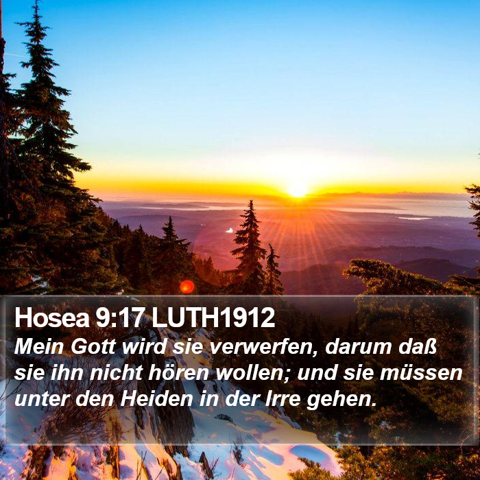 Hosea 9:17 LUTH1912 Bible Study