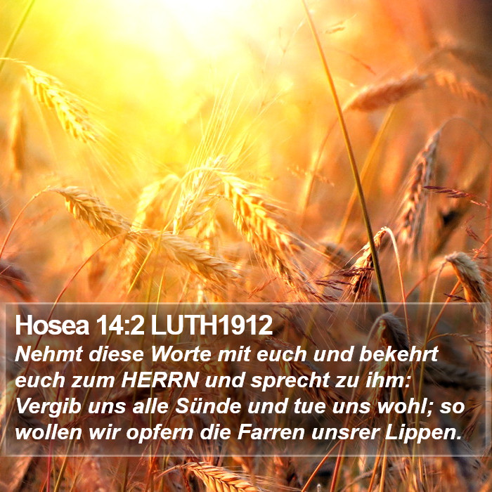 Hosea 14:2 LUTH1912 Bible Study