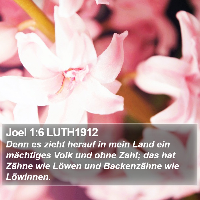 Joel 1:6 LUTH1912 Bible Study