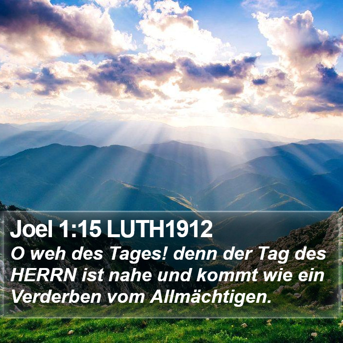 Joel 1:15 LUTH1912 Bible Study