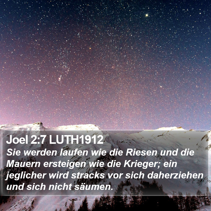 Joel 2:7 LUTH1912 Bible Study