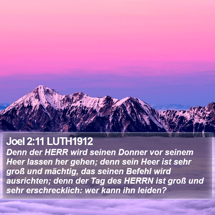 Joel 2:11 LUTH1912 Bible Study