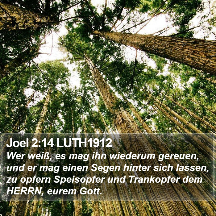 Joel 2:14 LUTH1912 Bible Study