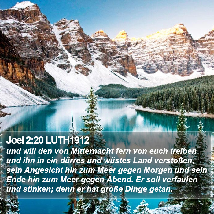 Joel 2:20 LUTH1912 Bible Study