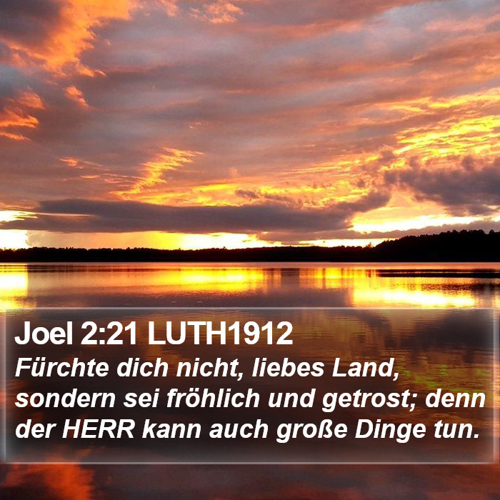 Joel 2:21 LUTH1912 Bible Study