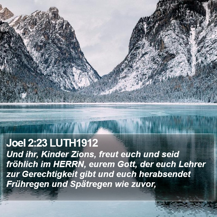 Joel 2:23 LUTH1912 Bible Study