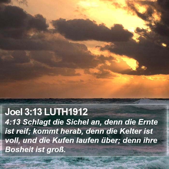 Joel 3:13 LUTH1912 Bible Study