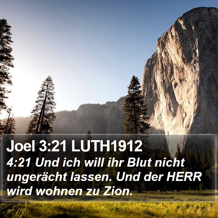 Joel 3:21 LUTH1912 Bible Study