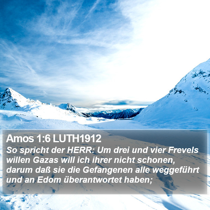 Amos 1:6 LUTH1912 Bible Study