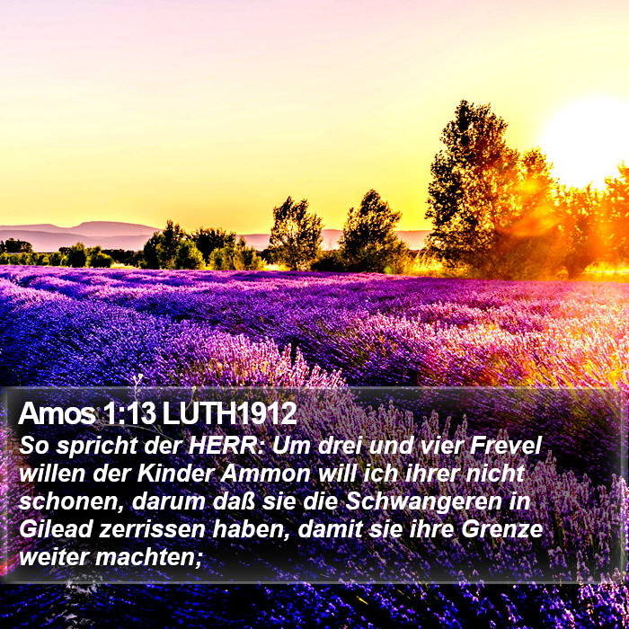 Amos 1:13 LUTH1912 Bible Study