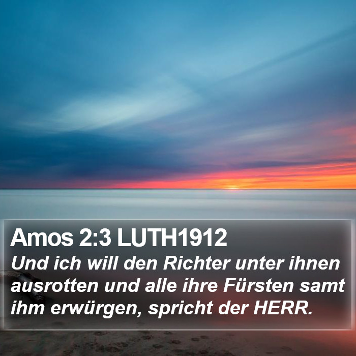 Amos 2:3 LUTH1912 Bible Study
