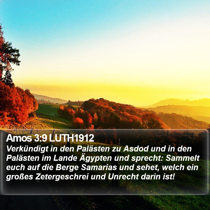 Amos 3:9 LUTH1912 Bible Study
