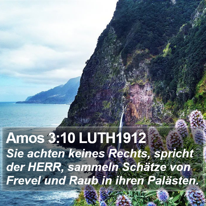 Amos 3:10 LUTH1912 Bible Study
