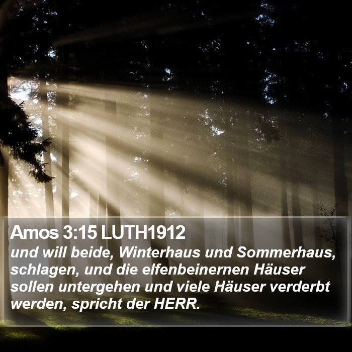 Amos 3:15 LUTH1912 Bible Study