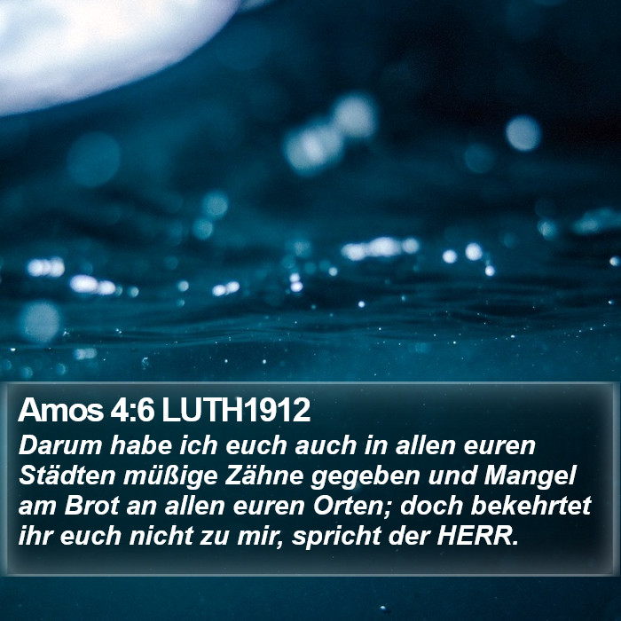 Amos 4:6 LUTH1912 Bible Study