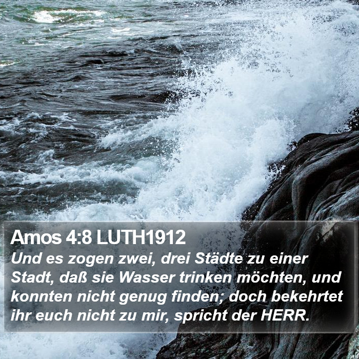 Amos 4:8 LUTH1912 Bible Study