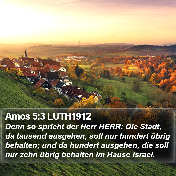 Amos 5:3 LUTH1912 Bible Study