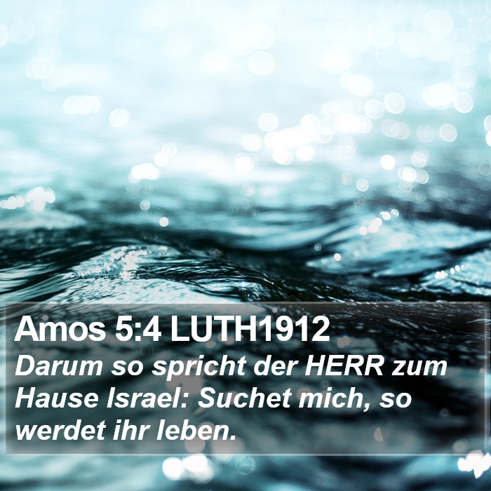 Amos 5:4 LUTH1912 Bible Study