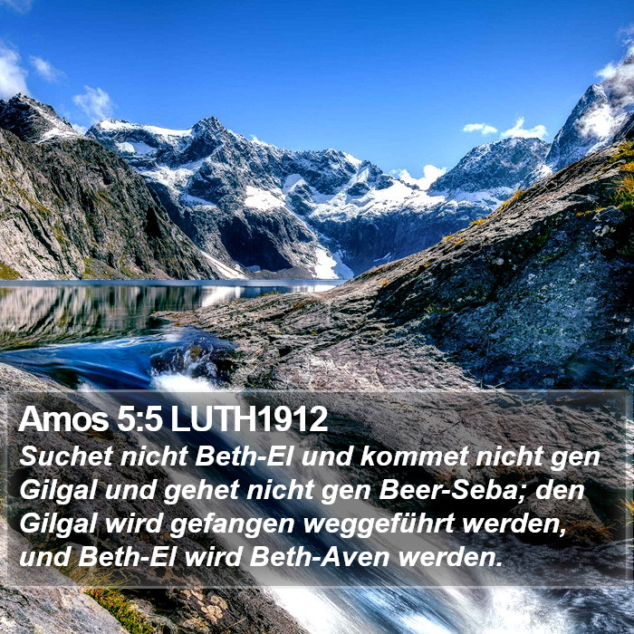 Amos 5:5 LUTH1912 Bible Study