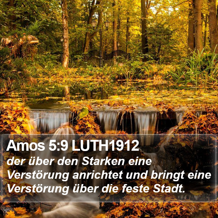 Amos 5:9 LUTH1912 Bible Study