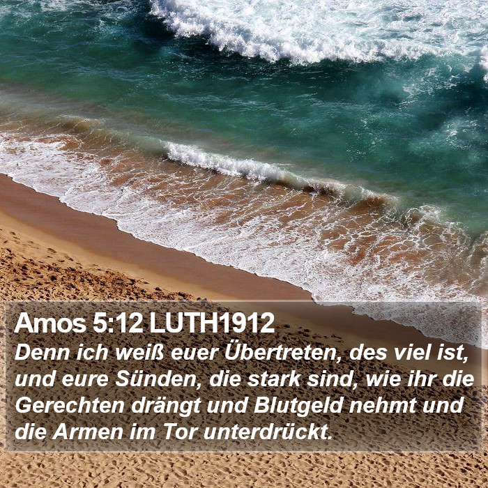 Amos 5:12 LUTH1912 Bible Study