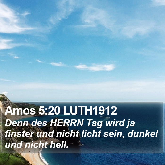 Amos 5:20 LUTH1912 Bible Study