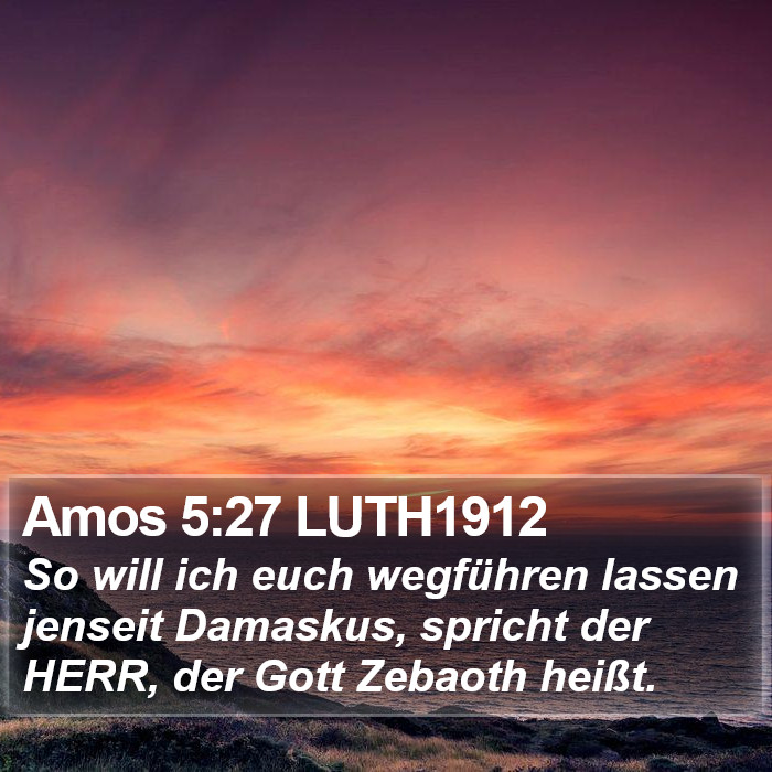 Amos 5:27 LUTH1912 Bible Study