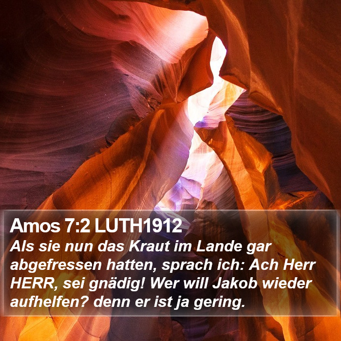 Amos 7:2 LUTH1912 Bible Study