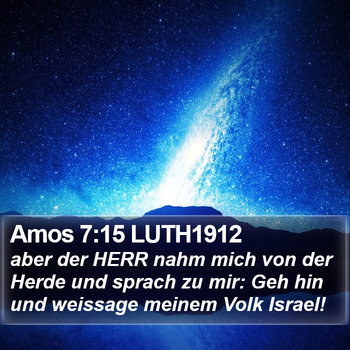 Amos 7:15 LUTH1912 Bible Study