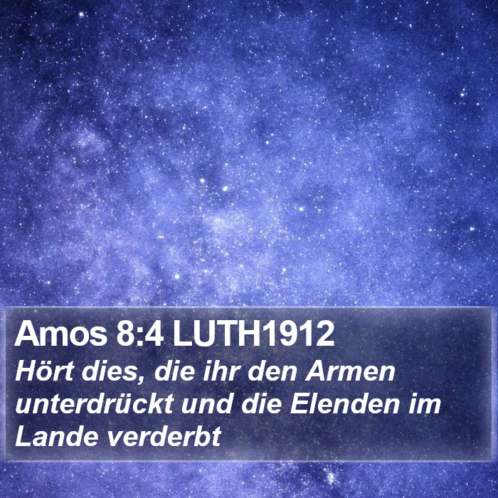 Amos 8:4 LUTH1912 Bible Study