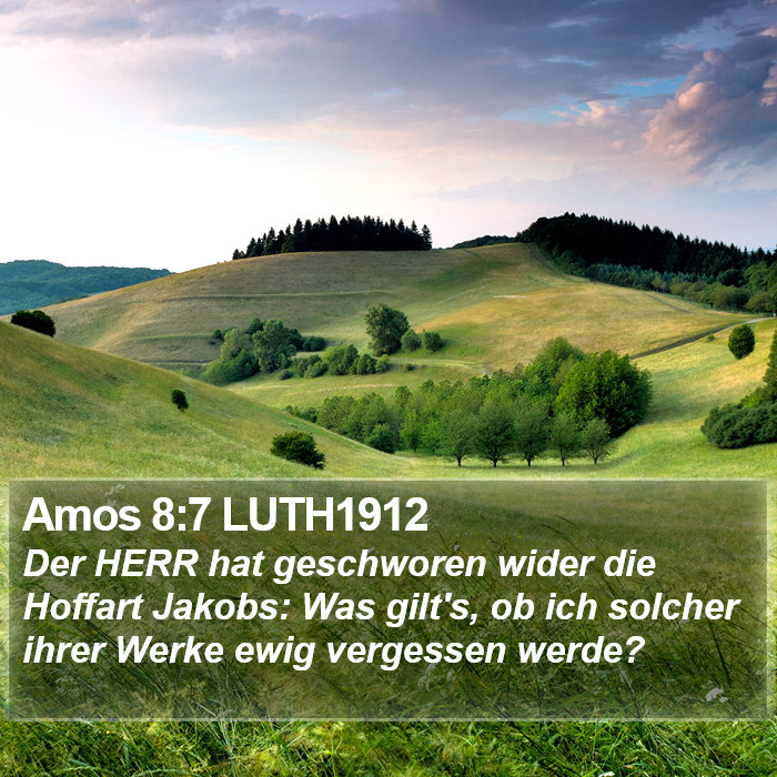 Amos 8:7 LUTH1912 Bible Study