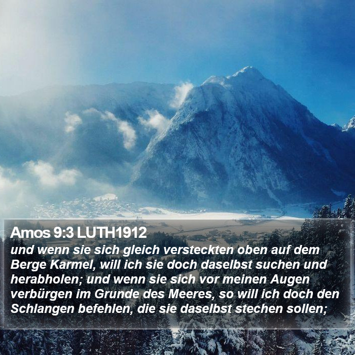 Amos 9:3 LUTH1912 Bible Study