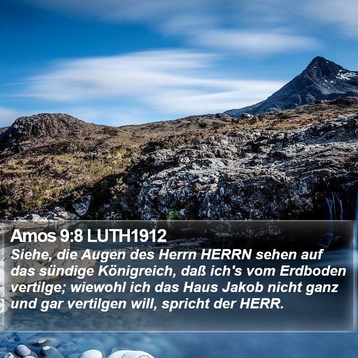 Amos 9:8 LUTH1912 Bible Study