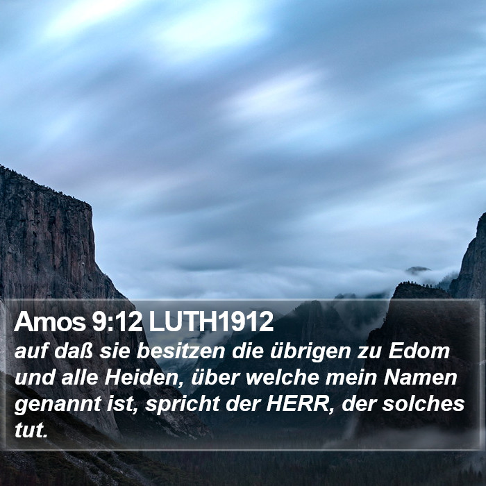 Amos 9:12 LUTH1912 Bible Study