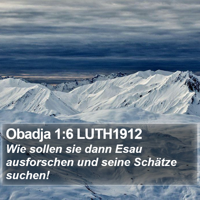 Obadja 1:6 LUTH1912 Bible Study