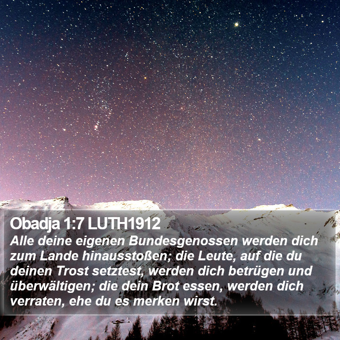 Obadja 1:7 LUTH1912 Bible Study