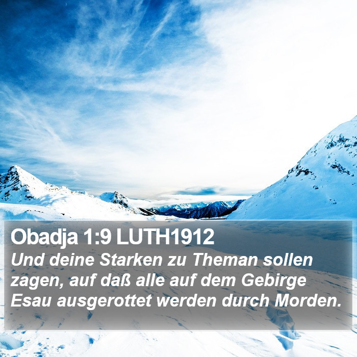 Obadja 1:9 LUTH1912 Bible Study