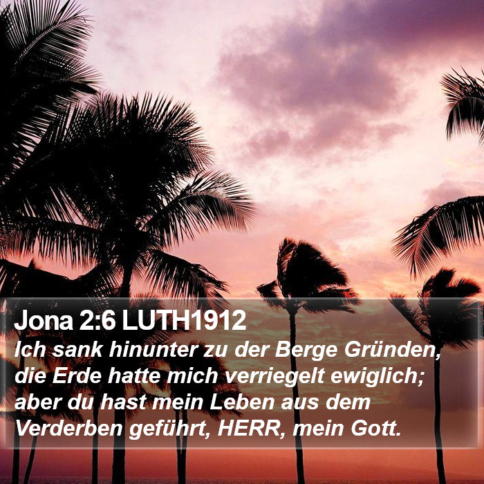 Jona 2:6 LUTH1912 Bible Study