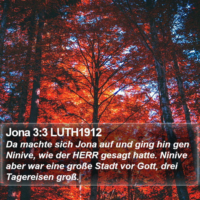 Jona 3:3 LUTH1912 Bible Study