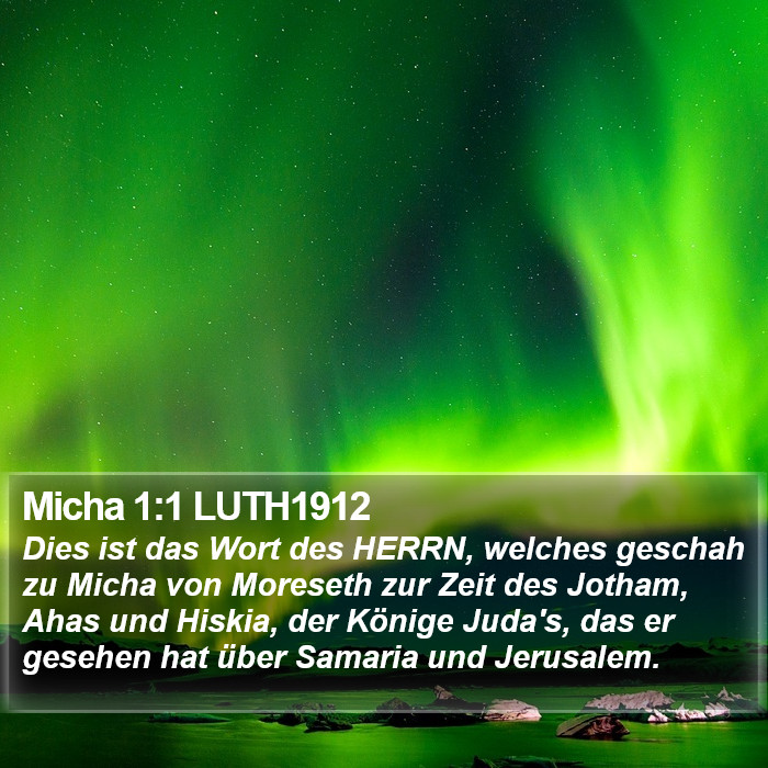 Micha 1:1 LUTH1912 Bible Study