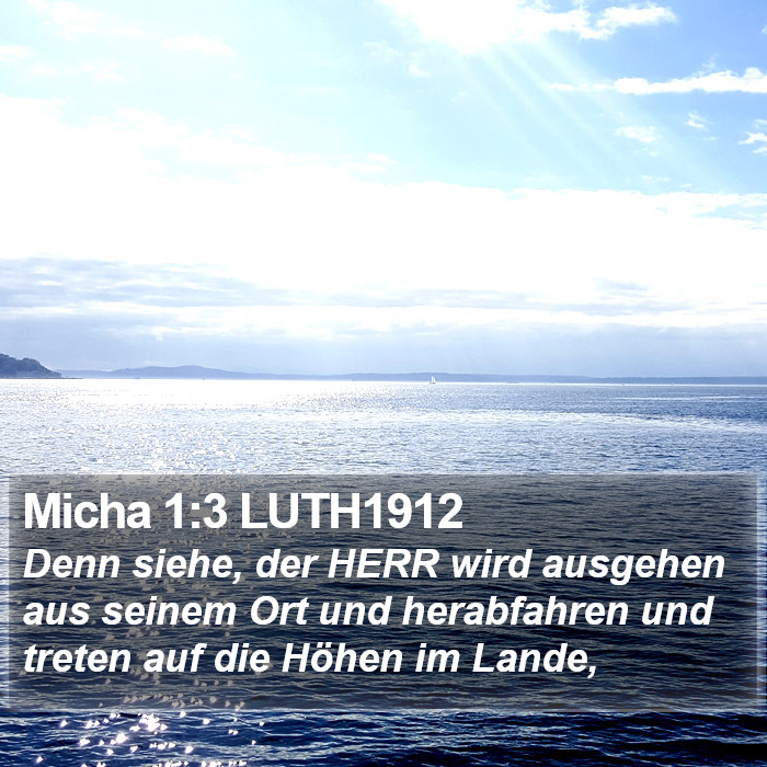 Micha 1:3 LUTH1912 Bible Study