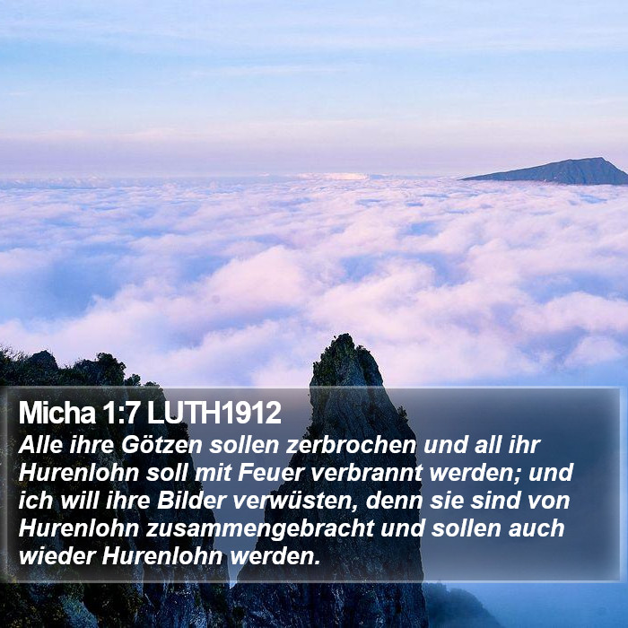 Micha 1:7 LUTH1912 Bible Study