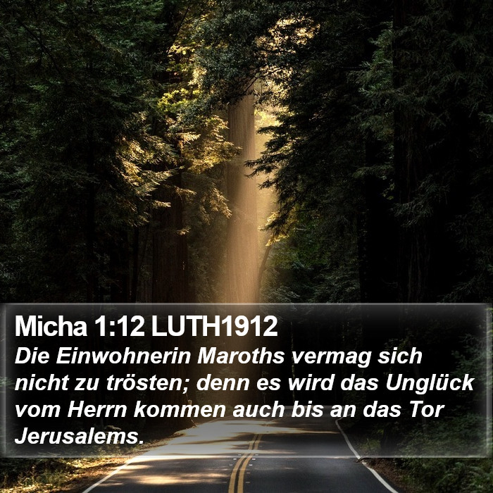 Micha 1:12 LUTH1912 Bible Study