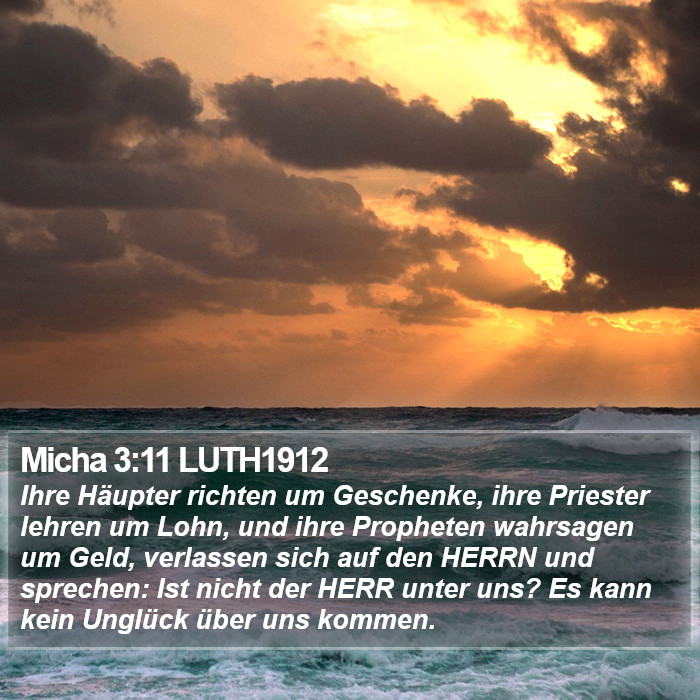 Micha 3:11 LUTH1912 Bible Study