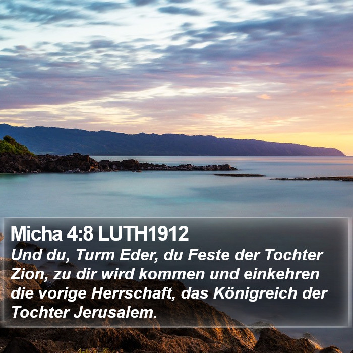 Micha 4:8 LUTH1912 Bible Study