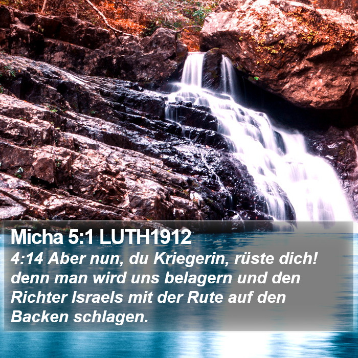 Micha 5:1 LUTH1912 Bible Study